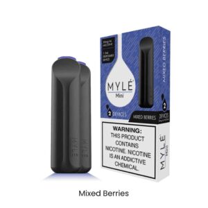 Black vape pods with lemon mint flavor