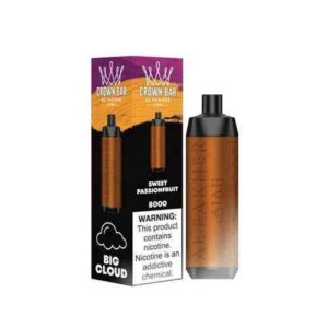 Crown Bar Al Fakhar 8000 Puffs 0.5mg Disposable vape in Dubai - SWEET PASSIONFRUIT