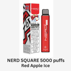 NERD SQUARE 5000 puffs Disposable Vape in Dubai - Red Apple Ice