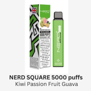 NERD SQUARE 5000 puffs Disposable Vape in Dubai - kiwi passion fruit Guava