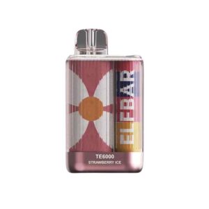 ELFBAR TE6000 (6000 Puffs) 50Mg Disposable Vape Price in Dubai STRAWBERRY ICE