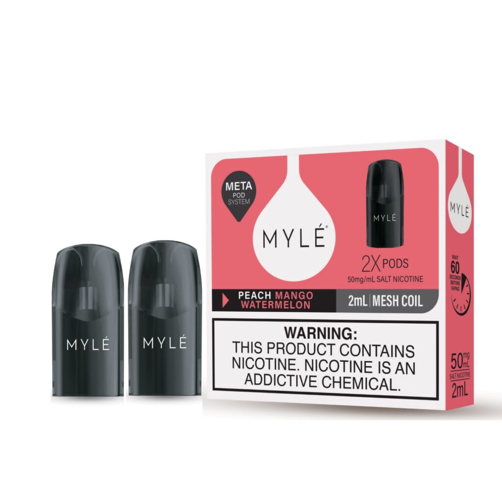 MYLE V5 Meta Pods 2Pack 50Mg Price In Dubai Peach Mango Watermelon