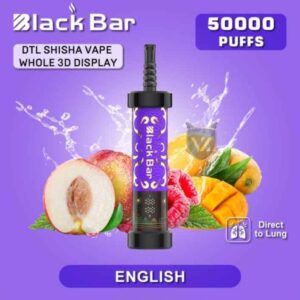 Buy BLACK BAR 50000 Puffs DTL Disposable Vape Price in Dubai English