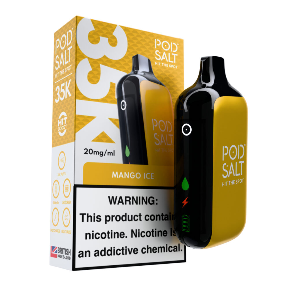 Pod Salt 35,000 Puffs Disposable Vape   Mango Ice