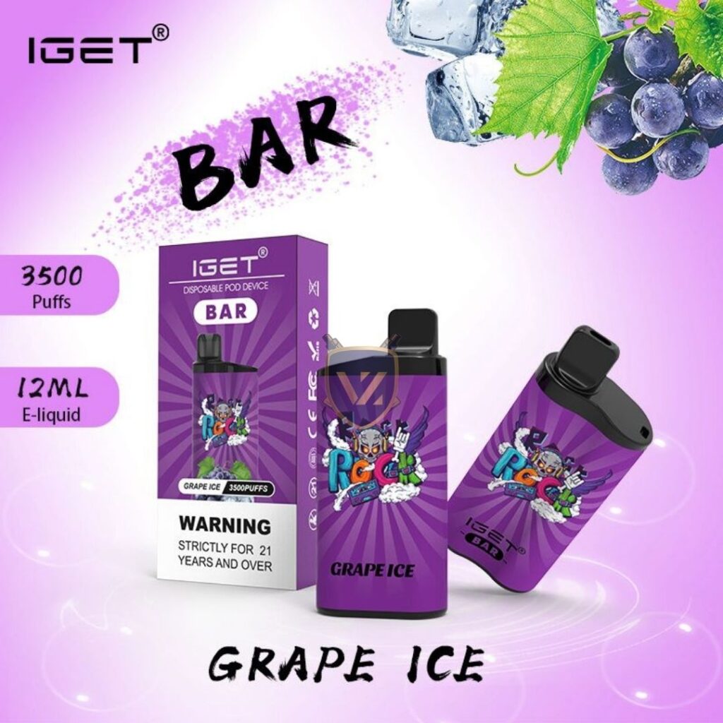 Iget Bar 3500 Puffs Disposable Vape In Dubai GRAPE ICE