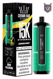AL FAKHER Crown Bar Hyper Max 15000 Puffs Disposable Vape in Dubai lemon