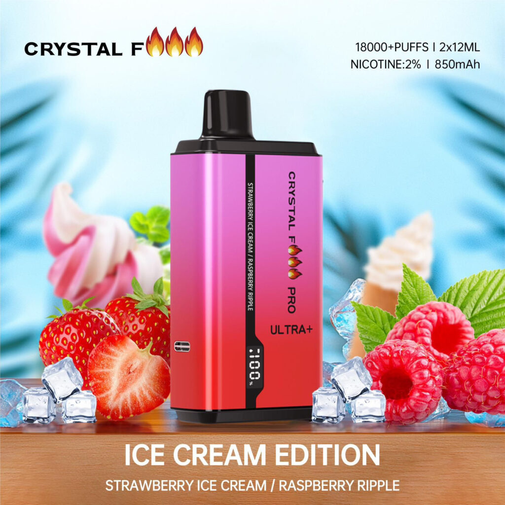 CRYSTAL Fire Pro Ultra 18000 Puffs Vape - Ice Cream Edition