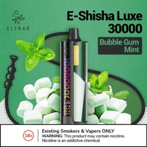 ELFBAR E-Shisha Luxe 30000 Puffs Disposable Vape Price in Dubai Bubble Gum Mint