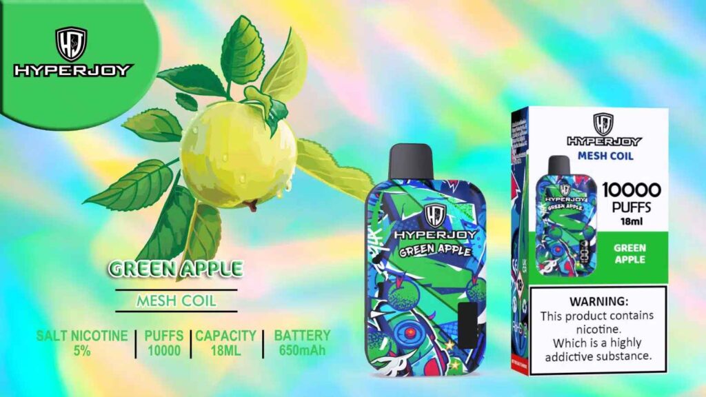 HYPERJOY Limited Edition 10000 Puffs Disposable Vape In UAE green apple