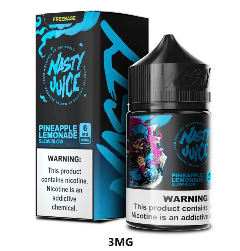 Nasty Juice 3mg Nicotine 60ml E Liquid In Dubai Pineapple Lemonade Slow Blow