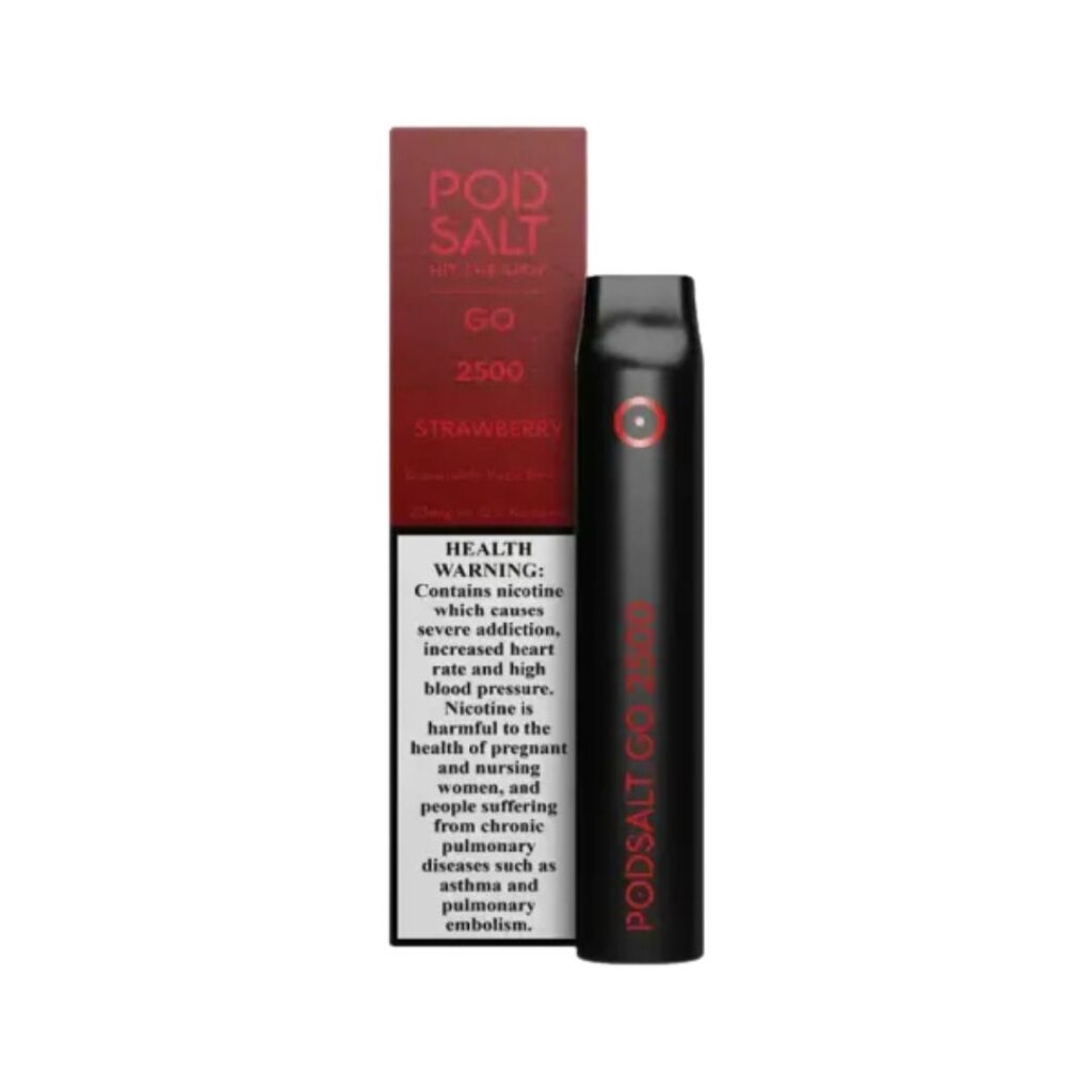 Podsalt Go 2500 Puffs 20Mg Disposable Vape- STRAWBERRY