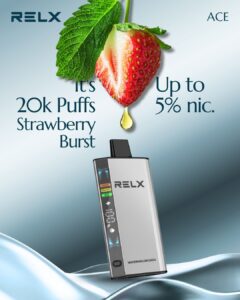 RELX Ace 20000 Puffs Vape in Dubai - Strawberry Burst