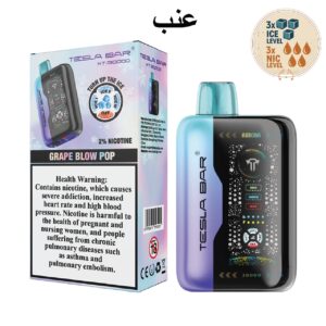 TESLA Bar XT 30000 Puffs 20MG Disposable Vape Price in Dubai Grape Blow Pop