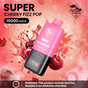 TUGBOAT Super 16000 Puffs 50MG Disposable Vape Price in Dubai Cherry Fizz Pop