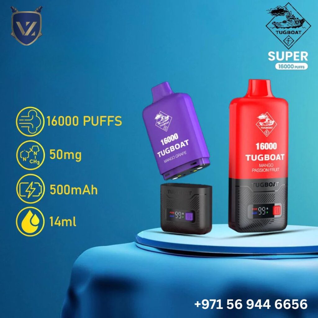 TUGBOAT Super 16000 Puffs 50MG Disposable Vape in Dubai