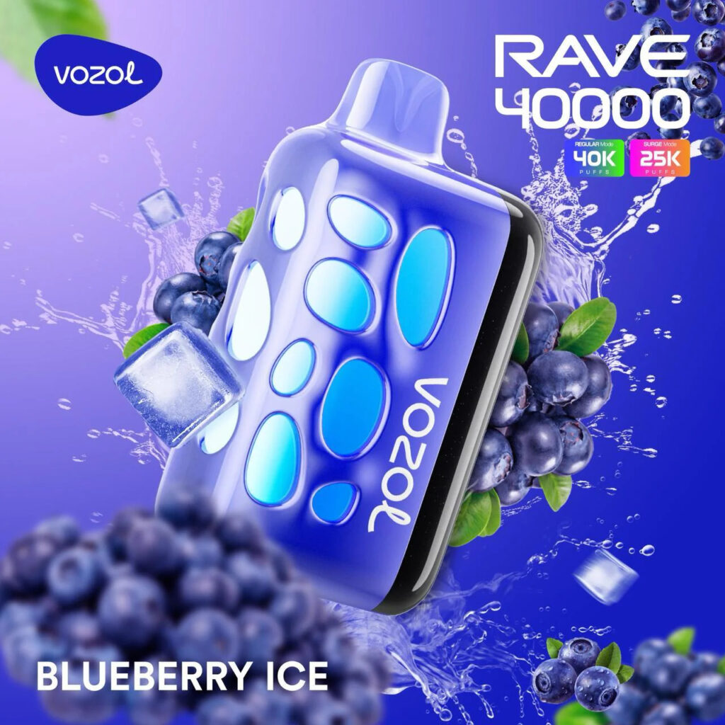 VOZOL Rave 40000 Puffs 50MG Disposable Vape Price in Dubai Blueberry Ice