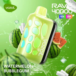 VOZOL Rave 40000 Puffs 50MG Disposable Vape Price in Dubai Watermelon Bubblegum