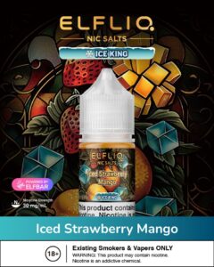 ELF LIQ ice king 30mg nicotine E-liquid in Dubai - Iced Strawberry Mango
