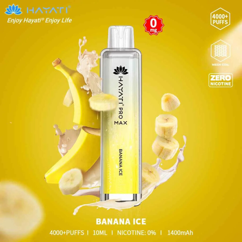 HAYATI Pro Max 4000 Puffs 20MG Disposable Vape Price in Dubai BANANA ICE