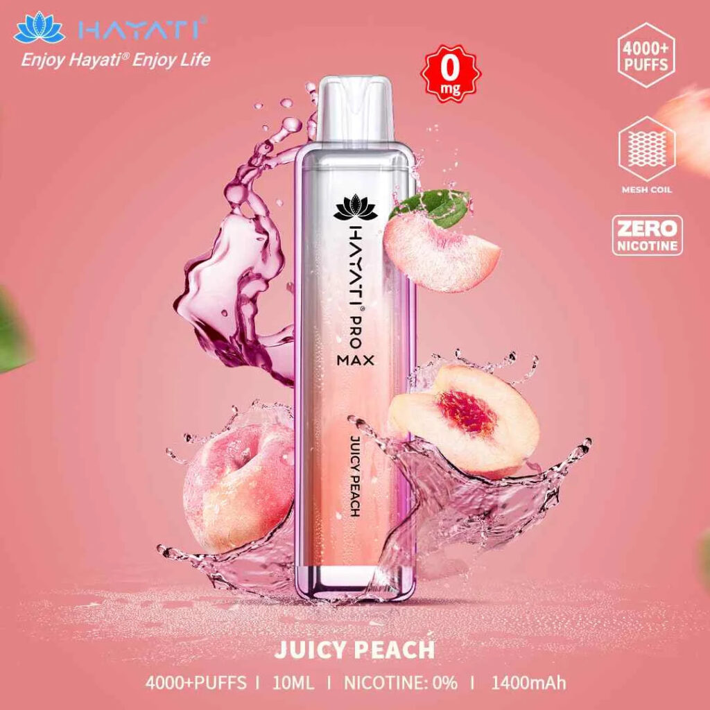 HAYATI Pro Max 4000 Puffs 20MG Disposable Vape Price in Dubai JUICY PEACH