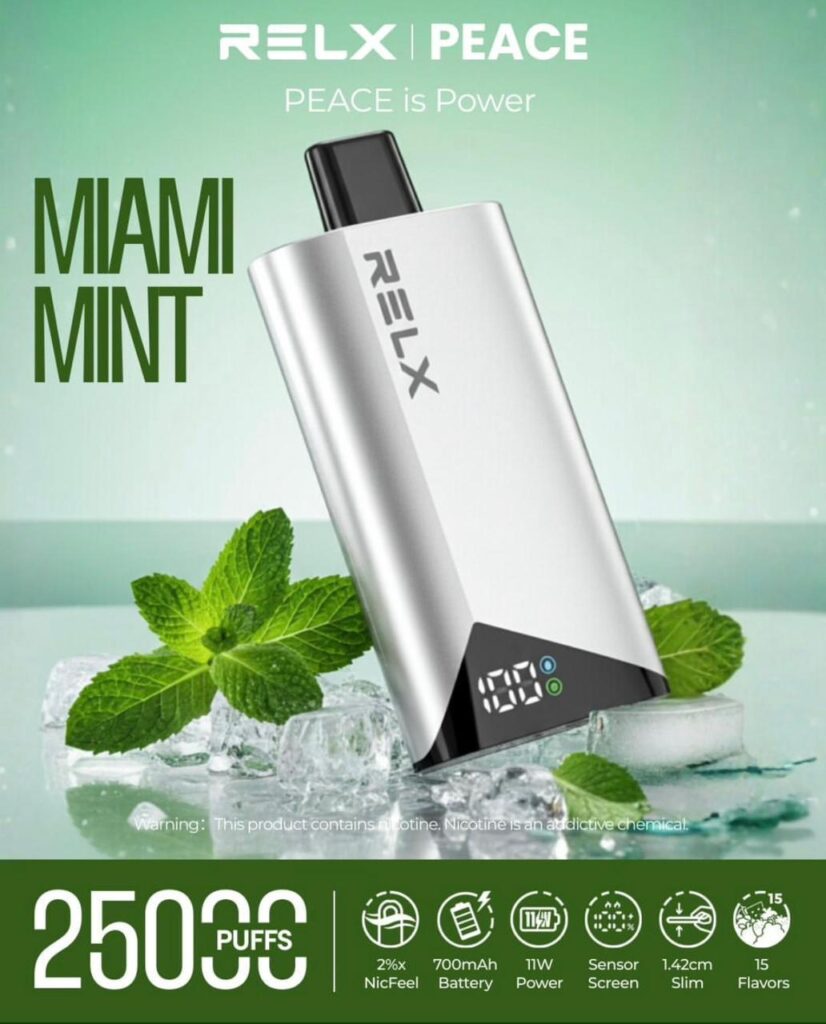 RELX-Peace-25k-puffs-20MG-Disposable-Vape-in-Dubai-Miami-Mint
