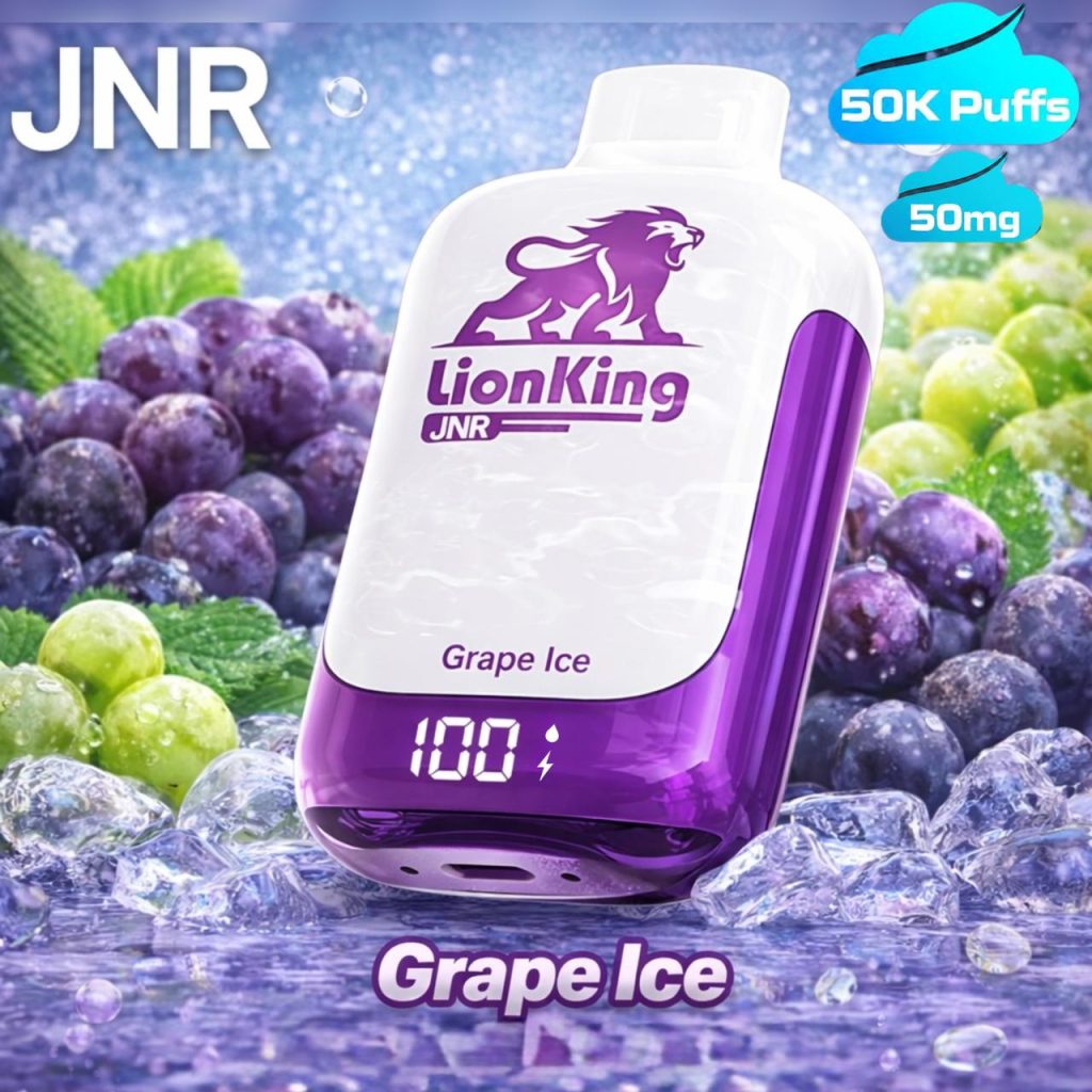 JNR Lion King 50000 Puffs 50mg Disposable Vape in Dubai Grape Ice