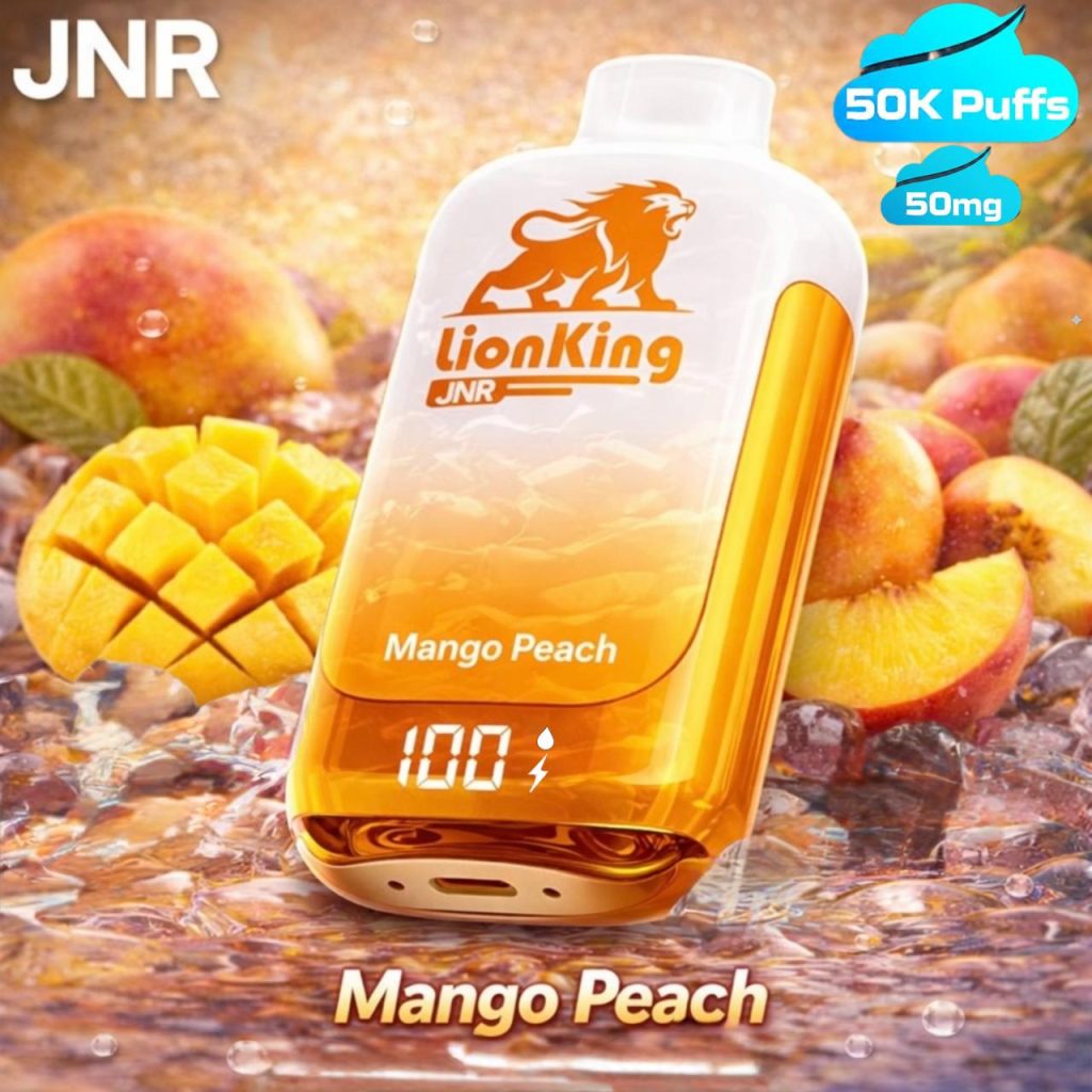 JNR Lion King 50000 Puffs 50mg Disposable Vape in Dubai Mango Peach
