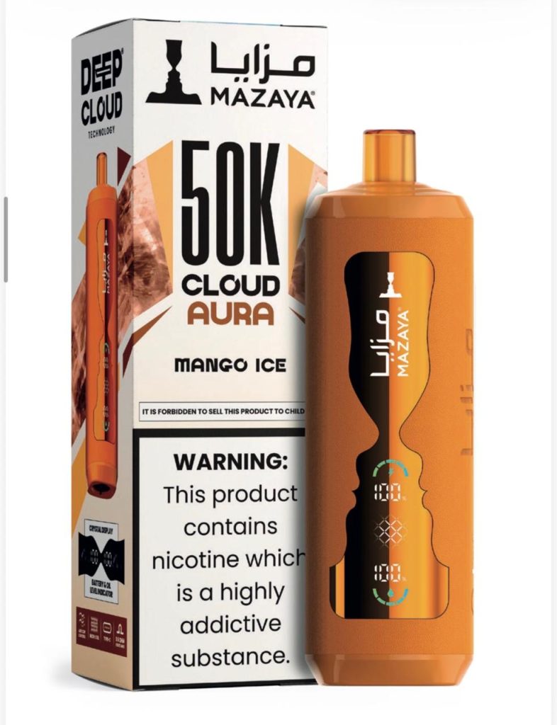 MAZAYA CLOUD AURA 50K Disposable Vape in Dubai mango ice