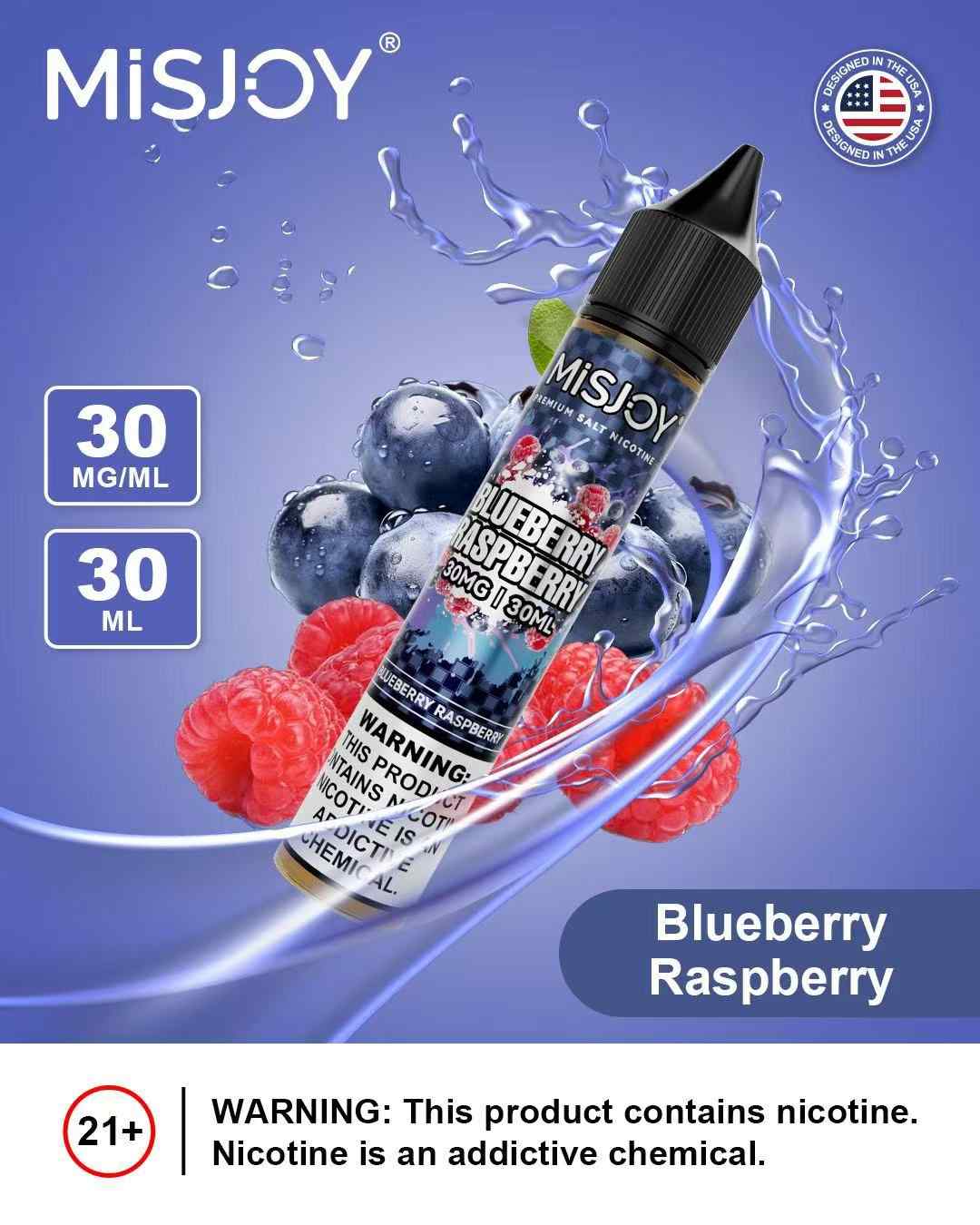 Misjoy Premium Salt Nicotine 30ml 30ml E Liquid In Dubai Blueberry Raspberry