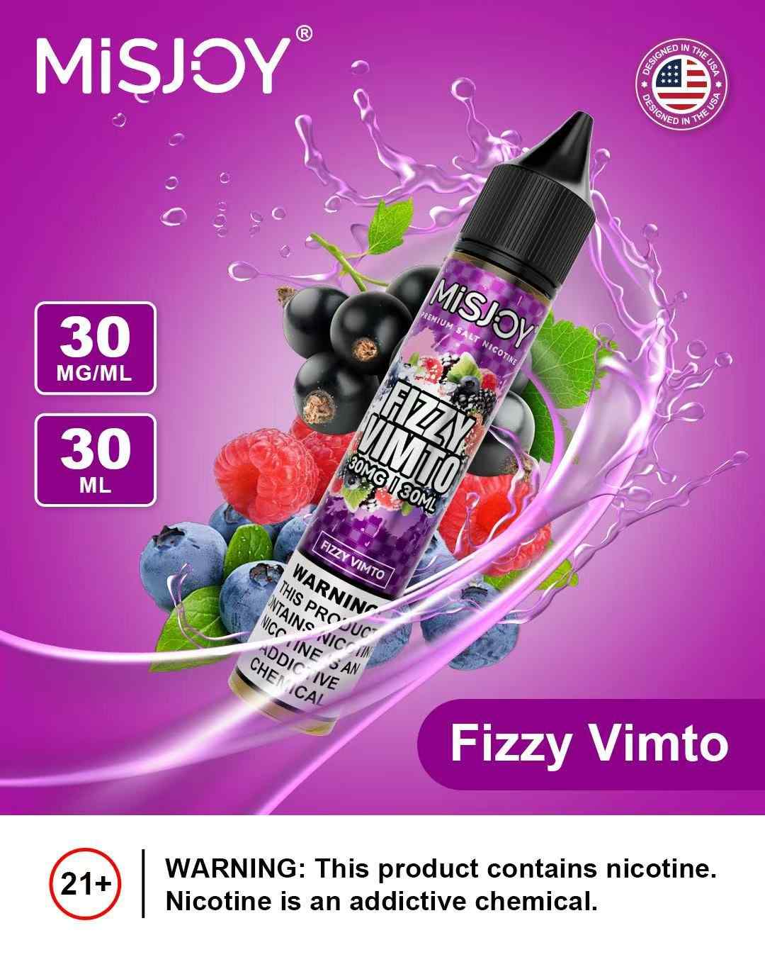 Misjoy Premium Salt Nicotine 30ml 30ml E Liquid In Dubai Fizzy Vimto