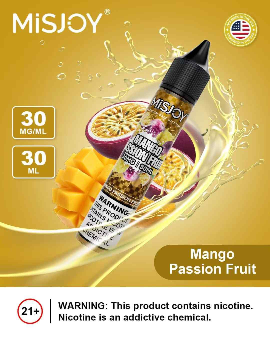 Misjoy Premium Salt Nicotine 30ml 30ml E Liquid In Dubai Mango Passion Fruits