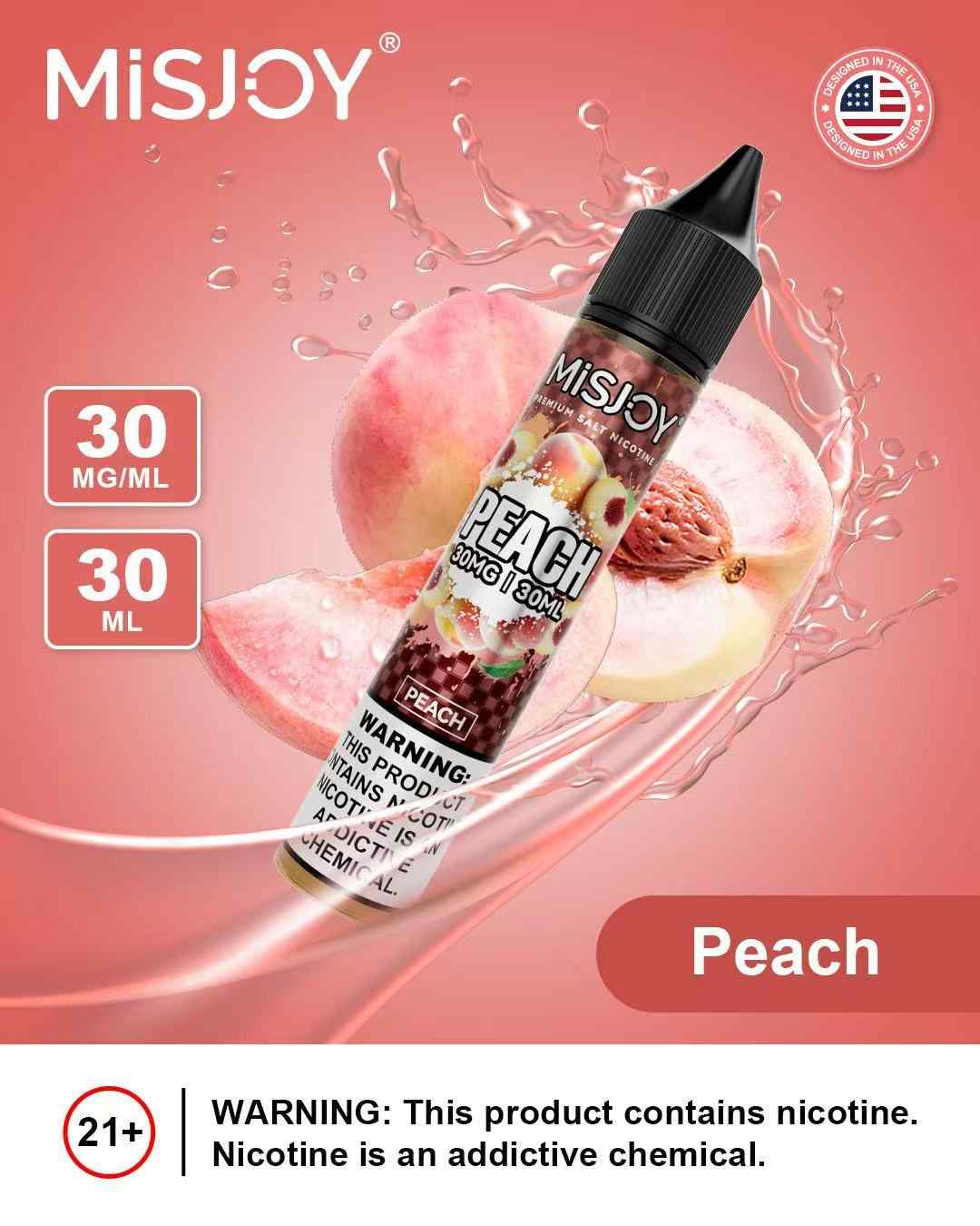 Misjoy Premium Salt Nicotine 30ml 30ml E Liquid In Dubai Peach