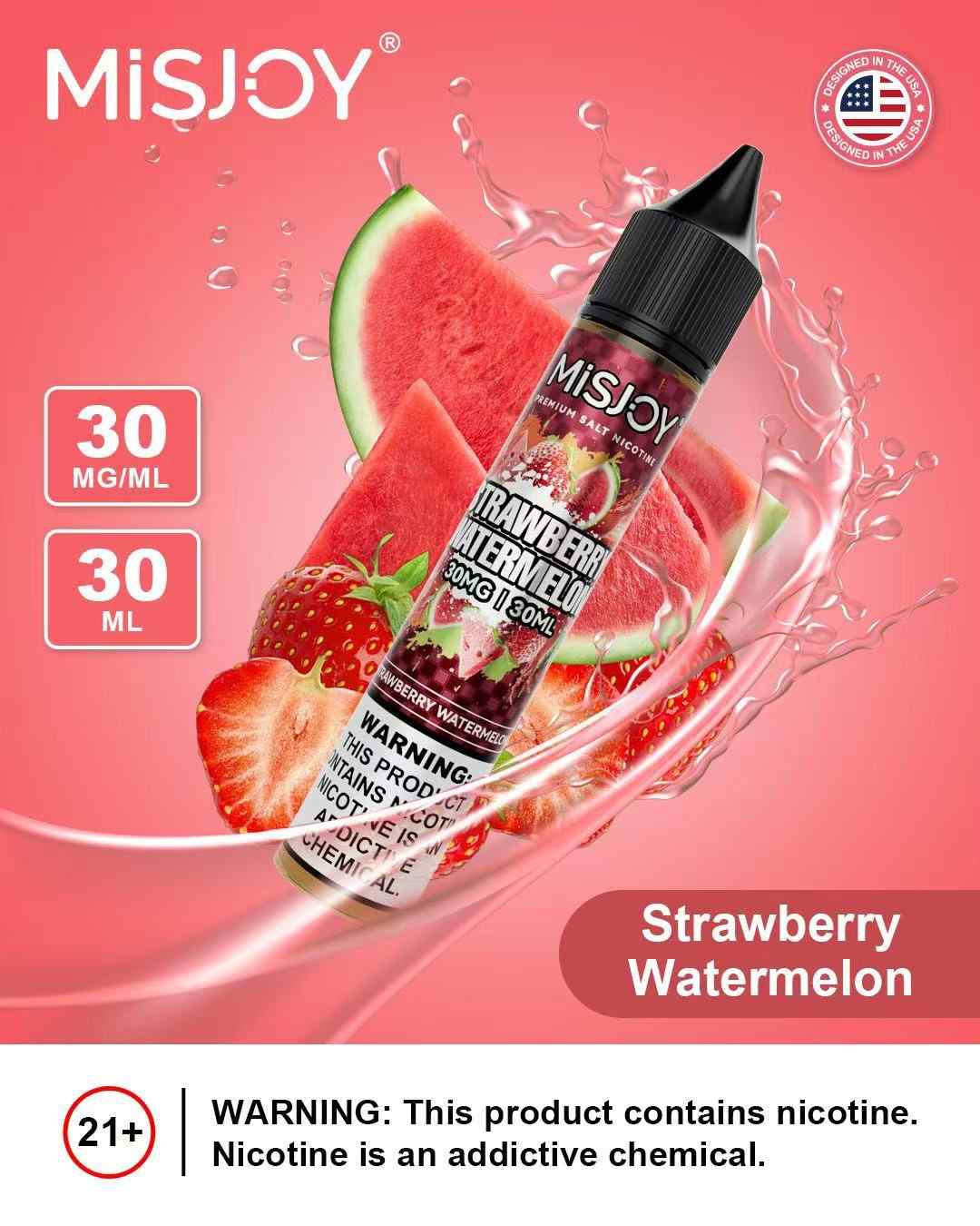 Misjoy Premium Salt Nicotine 30ml 30ml E Liquid In Dubai Strawberry Watermelon