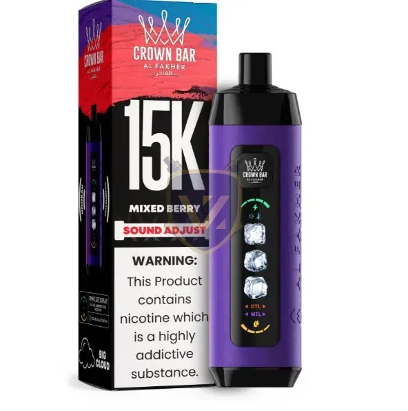 al fakher crown bar 15k hypermax disposable vape kit Al Fakher Crown Bar Hypermax Ice Adjust – Buy Now