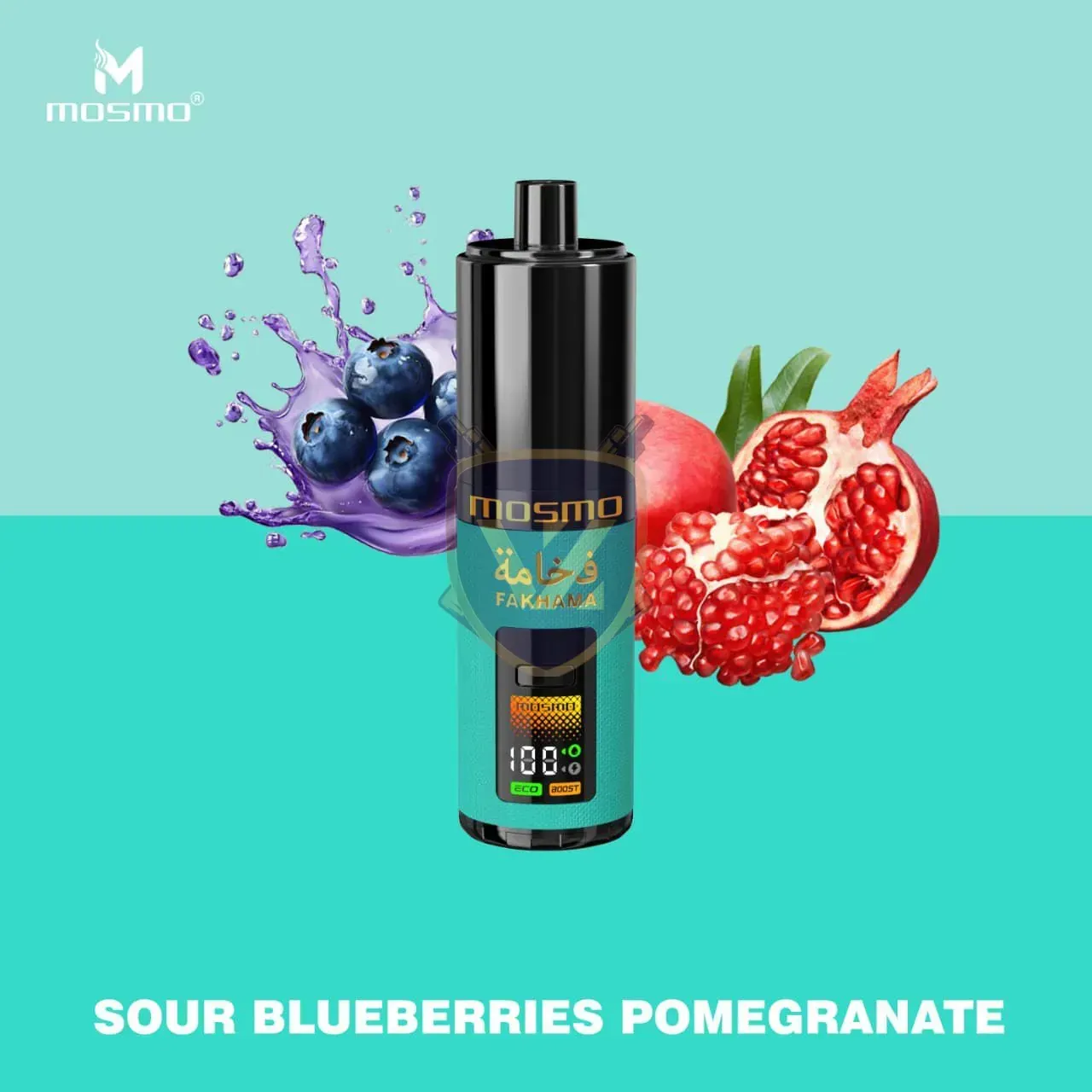 Mosmo Fakhama 60k Device With Pod In Uae Sour Blueberries Pomegranate