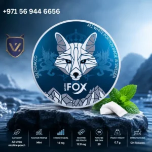 White Fox Gn Tobacco Blue 12mg Nicotine Pouches