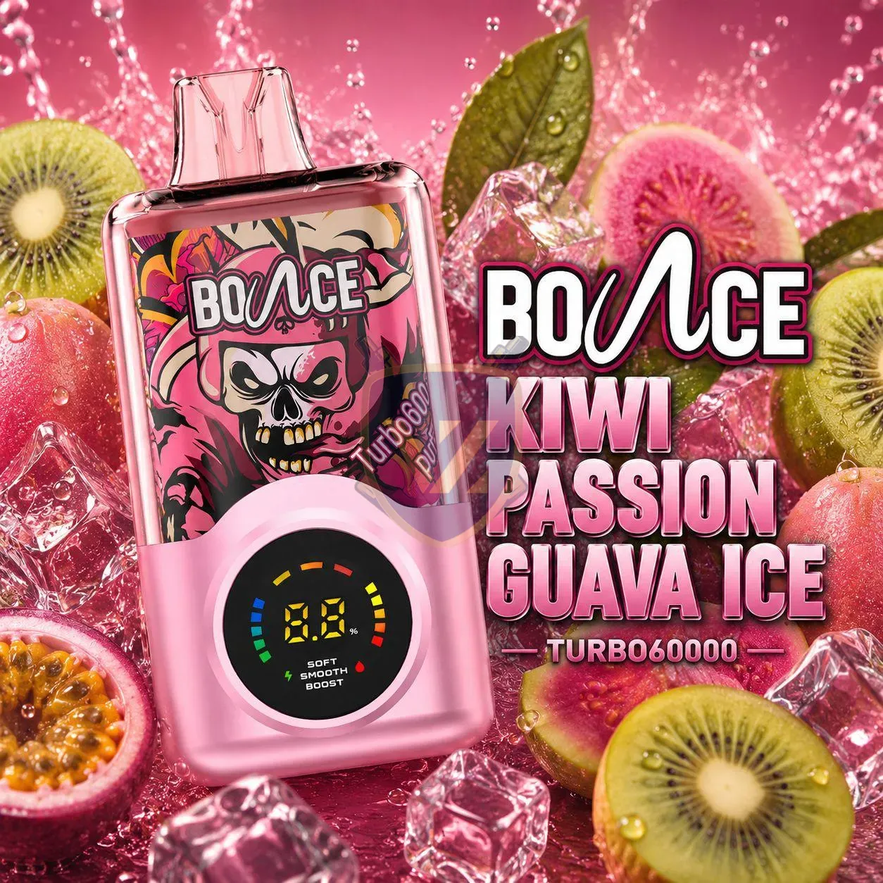 Bounce Turbo 60k Puffs Disposable Vape In Dubai Kiwi Passion Guava Ice