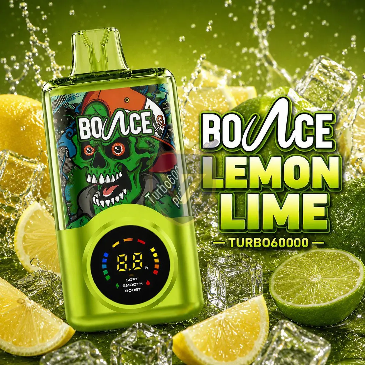 Bounce Turbo 60k Puffs Disposable Vape In Dubai Lemon Lime