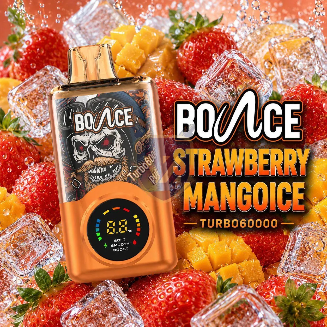 Bounce Turbo 60k Puffs Disposable Vape In Dubai Strawberry Mango Ice