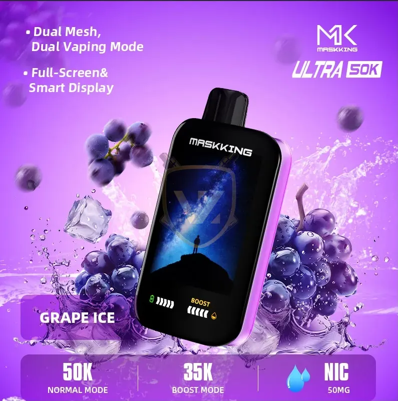 maskking ultra 50000 puffs disposable 50mg in the uae grape ice 3