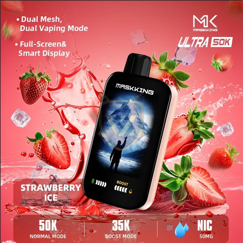maskking ultra 50000 puffs disposable 50mg in the uae strawberry ice 3
